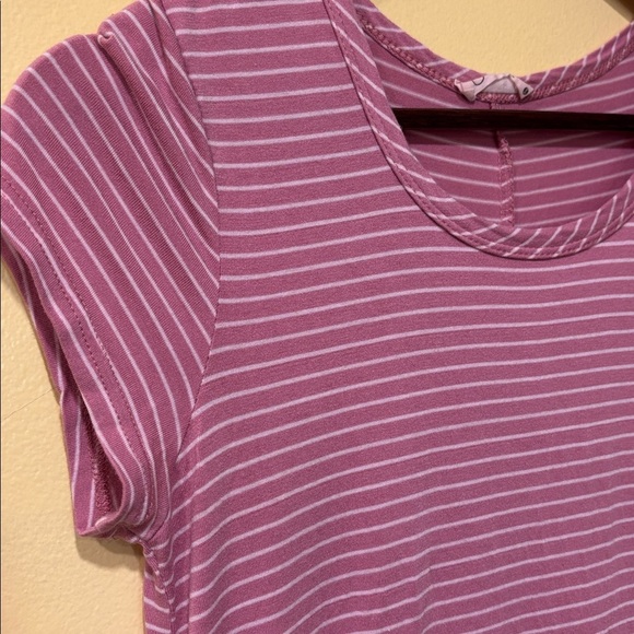 Pink Striped TShirt Dress - Picture 2 of 3